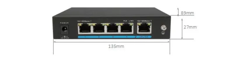 10/100Mbps 4+1 Port 65W Poe Switch in Ethernet