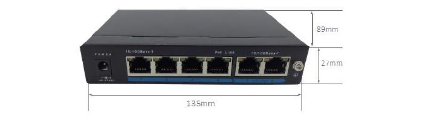 10/100Mbps 4+2 Port 65W Poe Switch in Ethernet