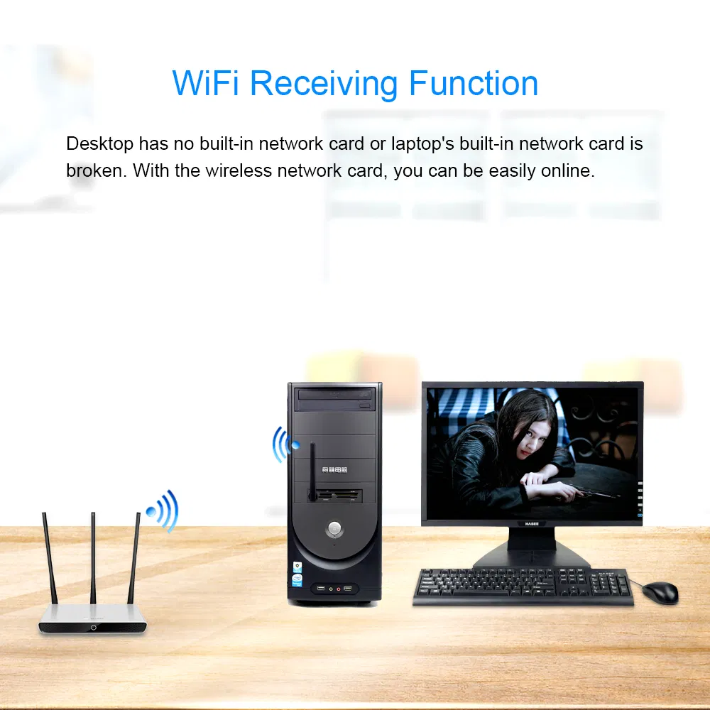 150Mbps Mt7601 Wireless Network Card Mini USB WiFi Dongle Adapter LAN Wi-Fi Receiver