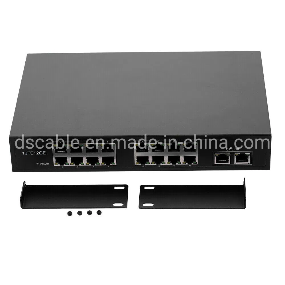 16port Poe Switch with 2 Gigabit Uplink Port 1000Mbps for IP Camera Wireless