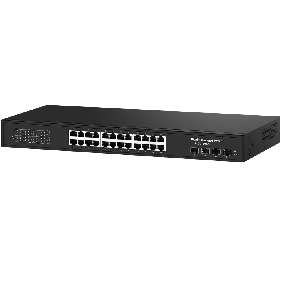 24 Ports Poe Switch Smart Web Managed 4*SFP+ 10g Uplink Support 802.3bt 90W Output