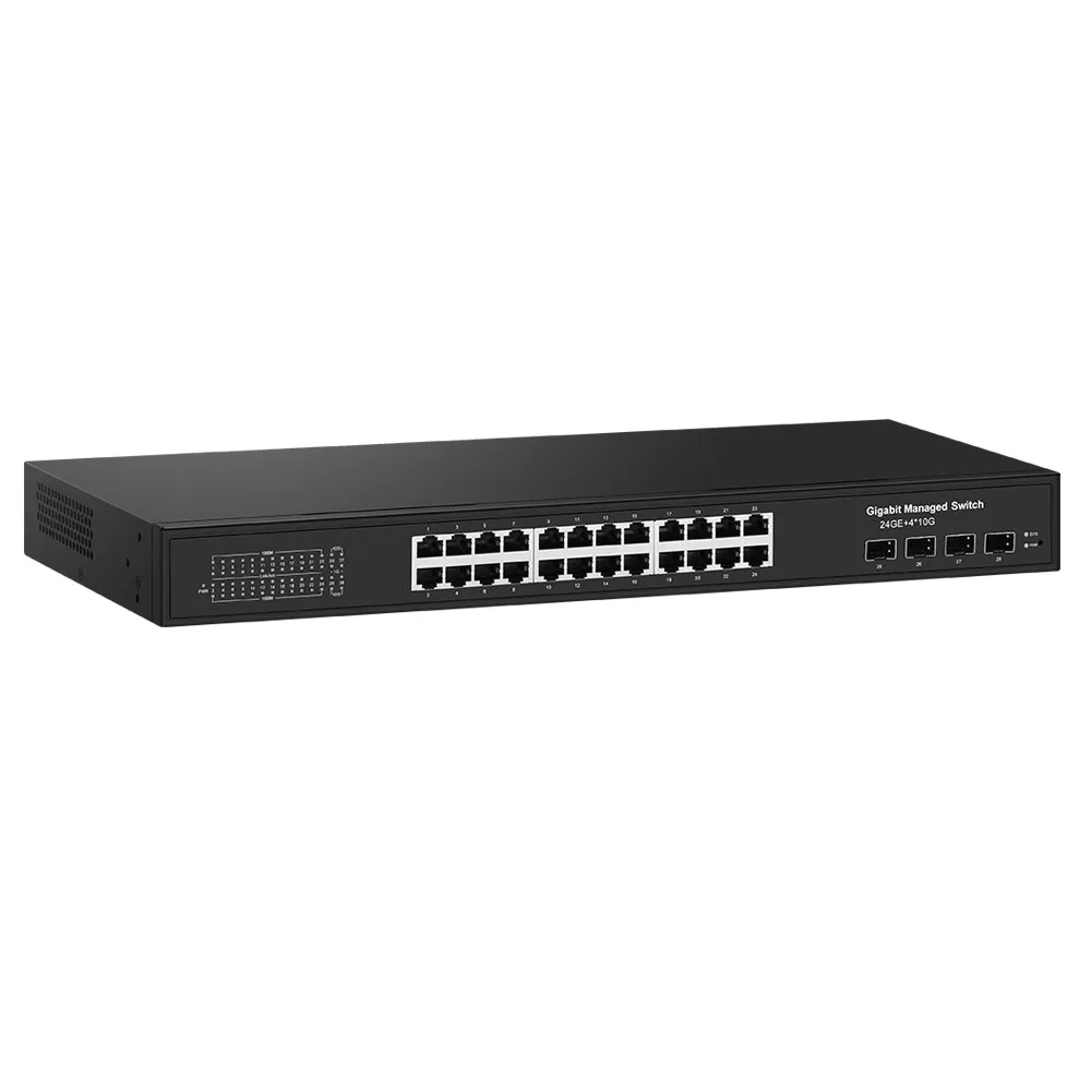 24 Ports Poe Switch Smart Web Managed 4*SFP+ 10g Uplink Support 802.3bt 90W Output