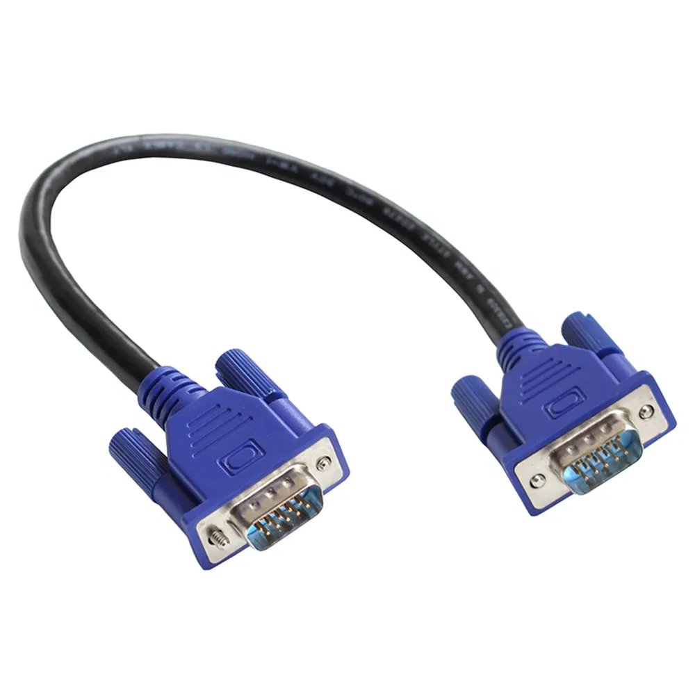 25cm Male to Male Full 15pin VGA D-SUB RGB Short Video Cord Cable