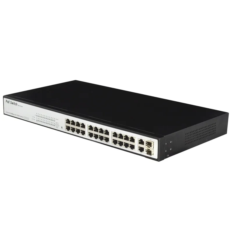 28 Port Network Switch with 24 Port 100m Poe and 2 Ge 2SFP Uplink Power for IP Camera and Ap (TS284F)