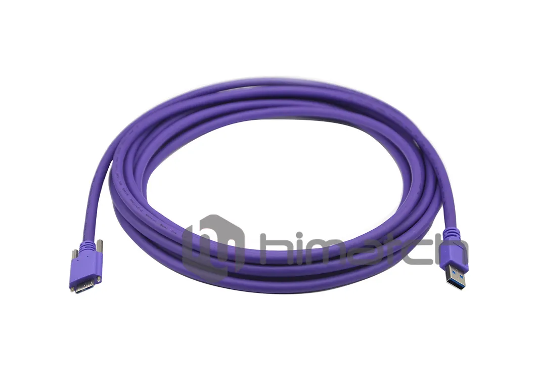 3m High Speed 5g USB3.0 Vision a Male to Micro B with Thumbscrews Locking