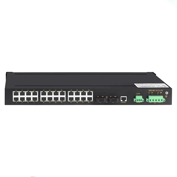 4 SFP Ports 24 100m Fiber/Copper Ports Rack-Mount Layer 2 Indudstrial Ethernet Switch