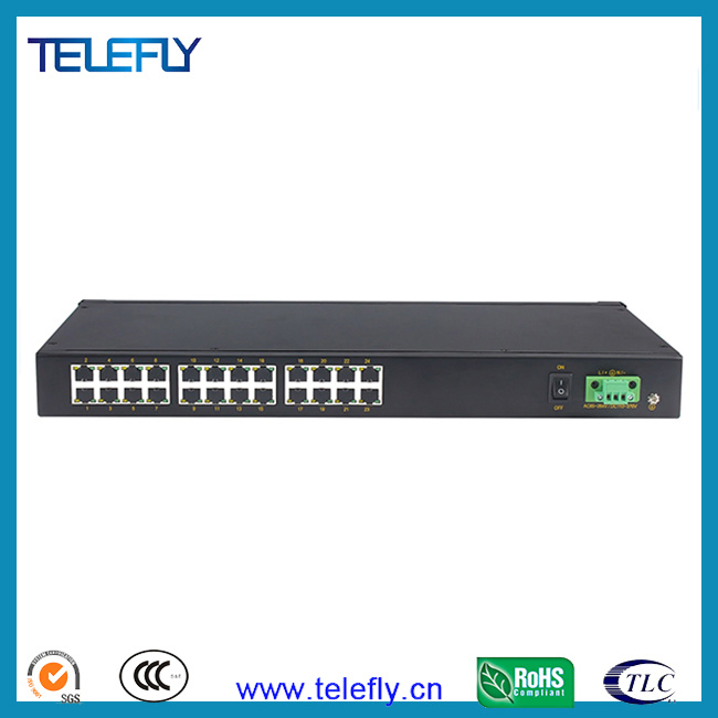 4 SFP Ports 24 100m Ports Rack-Mount Layer 2 Unmanaged Industrial Ethernet Network Switch