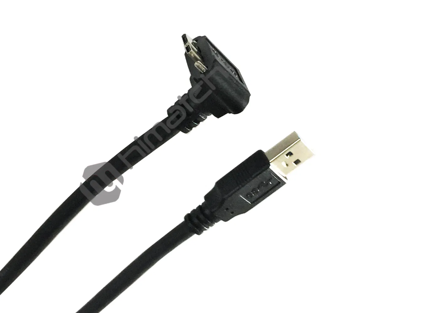 5 Meters USB3 a to Micro B Down Angeled Cable with Screws for Industrial Camera