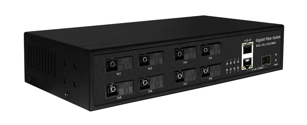 8*1000m Fixed Fiber Ports with 1 Giga SFP/Tx Combo