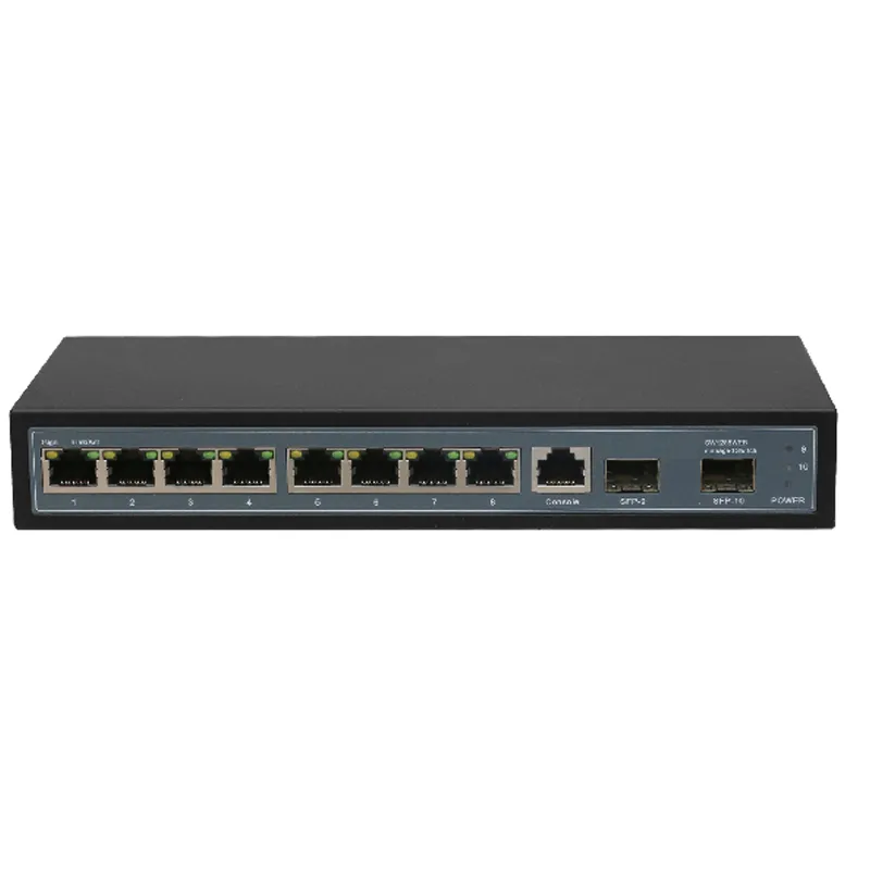 8 Port Full Giga Full Management L2 Network Switch with 2 SFP Uplink