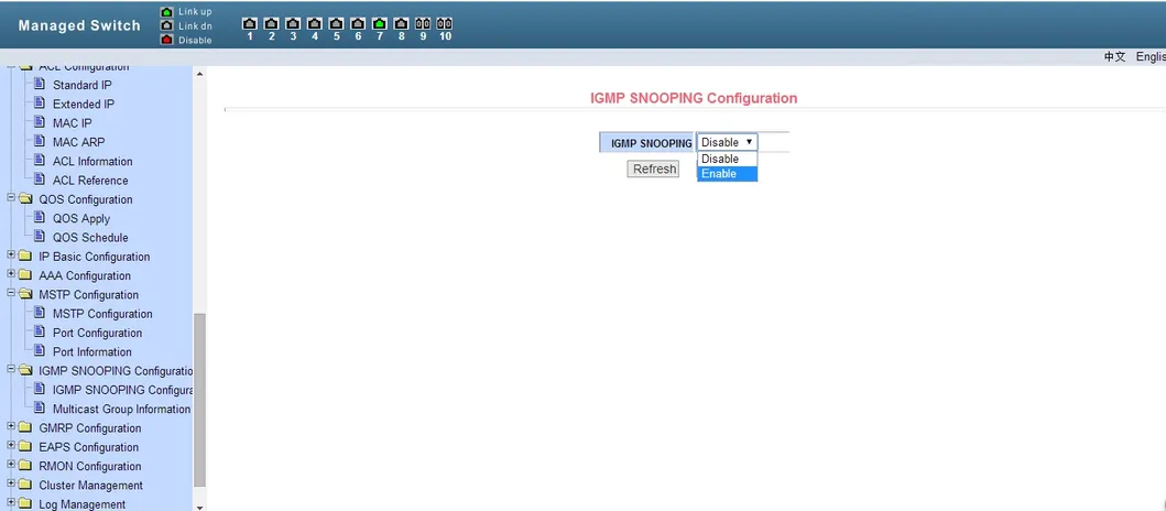 8ge+2SFP Managed Ethernet Switch Full Gigabit Poe Optional