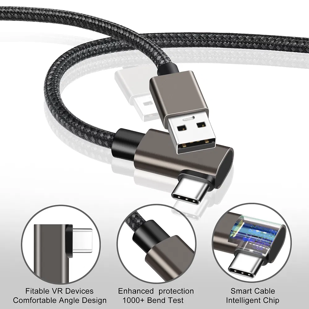90 Degree Right USB 3.0 to Type C Vr Cable