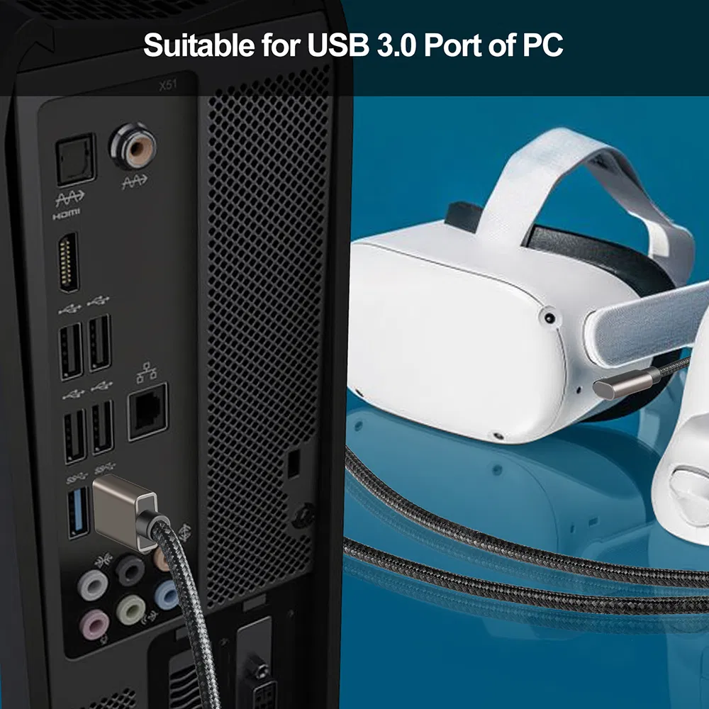 90 Degree Right USB 3.0 to Type C Vr Cable