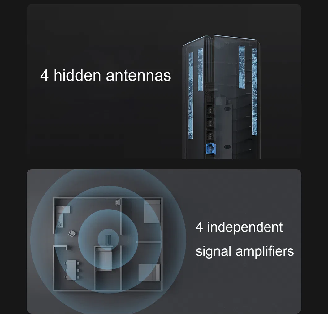 Ax3000 Wireless Router Mesh WiFi VPN Dual-Frequency 256MB 2.4G 5g Full Gigabit Ofdma Repeater Signal Amplifier Pppoe