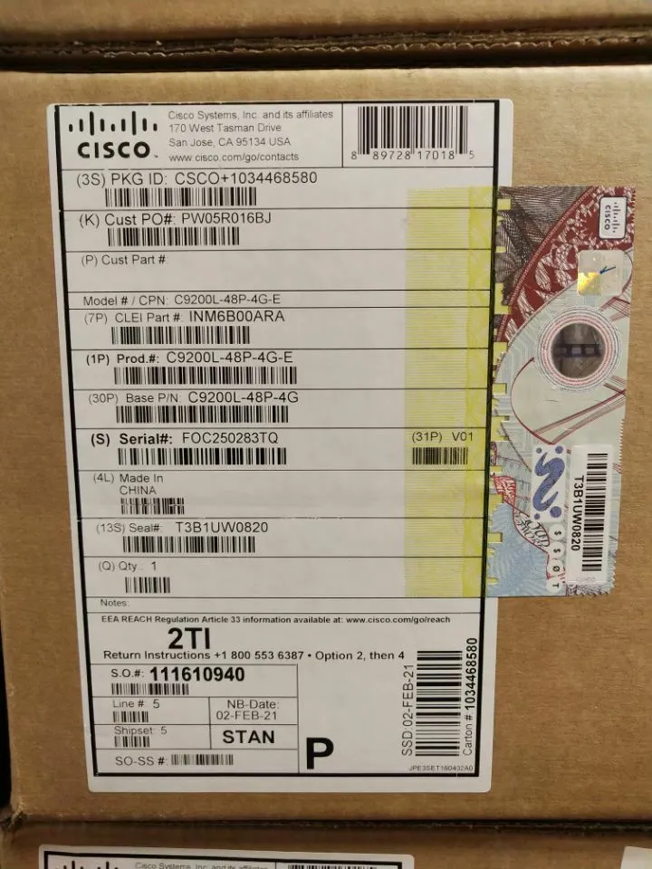 C9200L-48p-4G-E with C9200L-DNA-E-48-3y License Switch