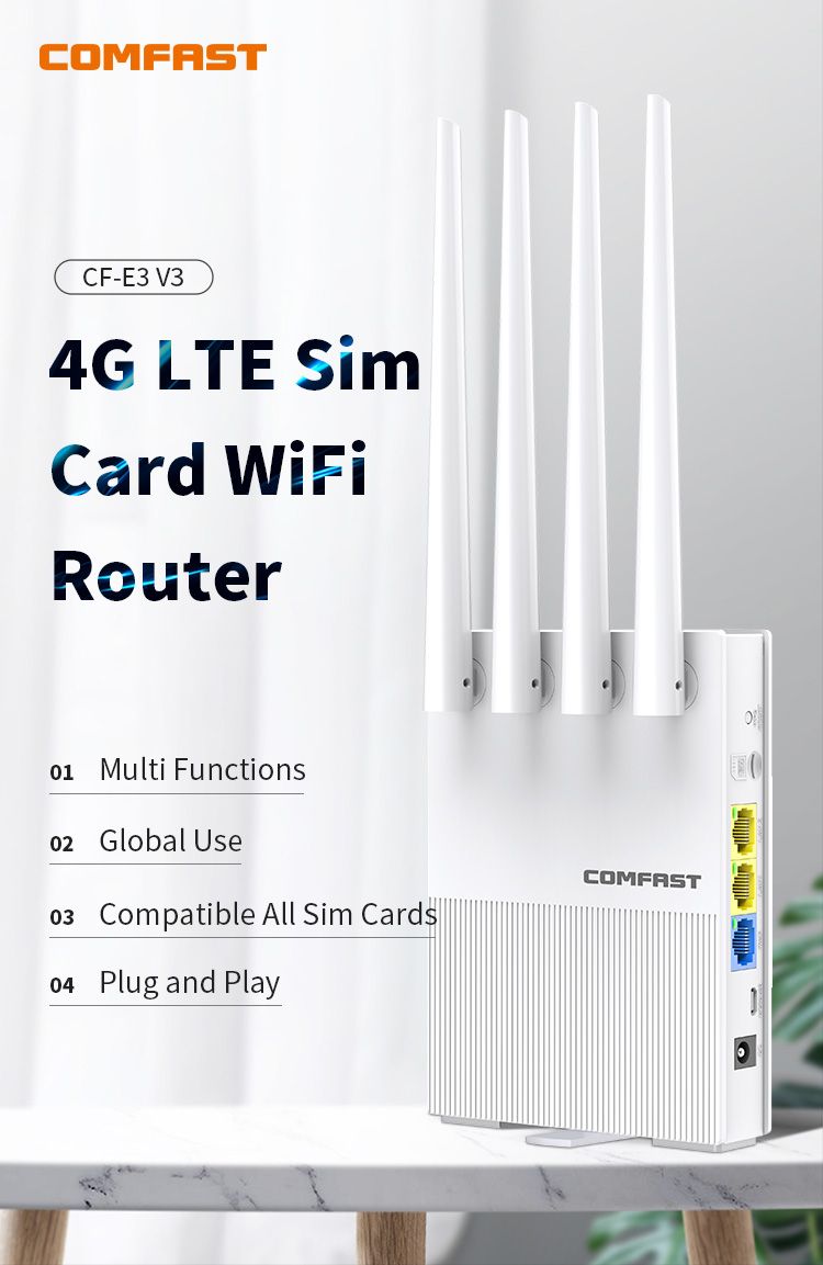 CF-E3 V3 4G LTE Wireless Router with SIM Card Slot OEM/ODM 4G Wireless Mobile Routers