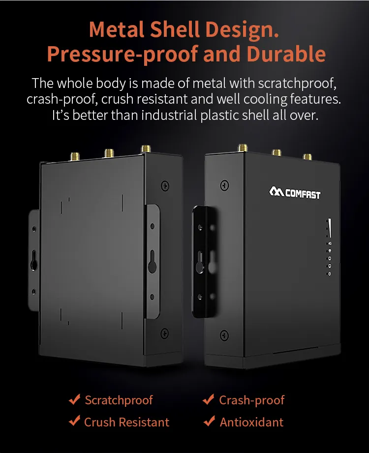 CF-E7 Outdoor 4G LTE Router High Power 300Mbps Wireless Router 4G SIM Card WiFi Router for IP Camera