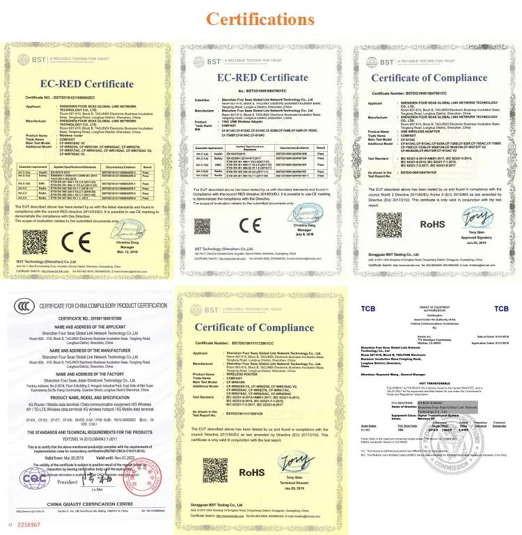 CF-E7 Outdoor 4G LTE Router High Power 300Mbps Wireless Router 4G SIM Card WiFi Router for IP Camera