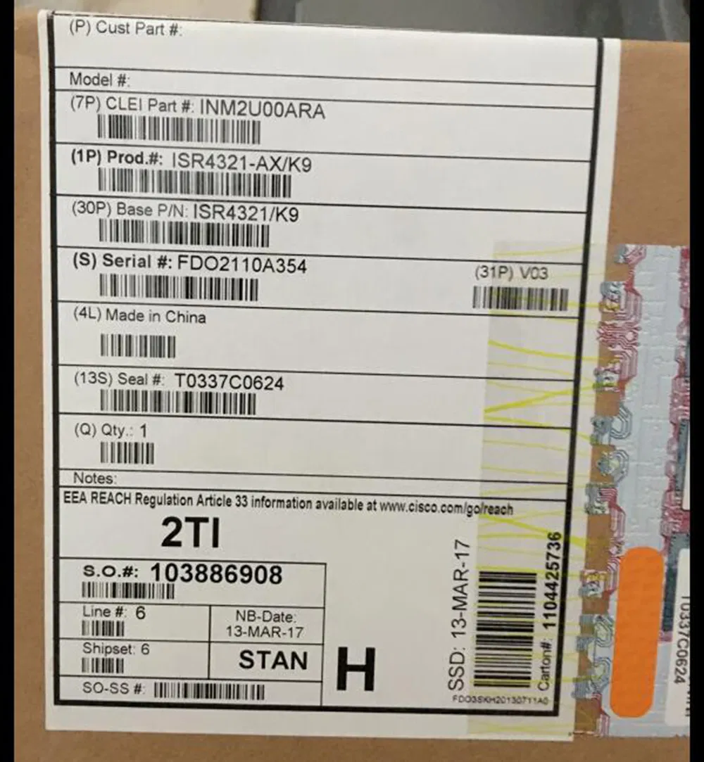 Cisco Asr1000-Esp40 Cisco Asr1000 Embedded Services Processor, 40g Netwoek Switch Router