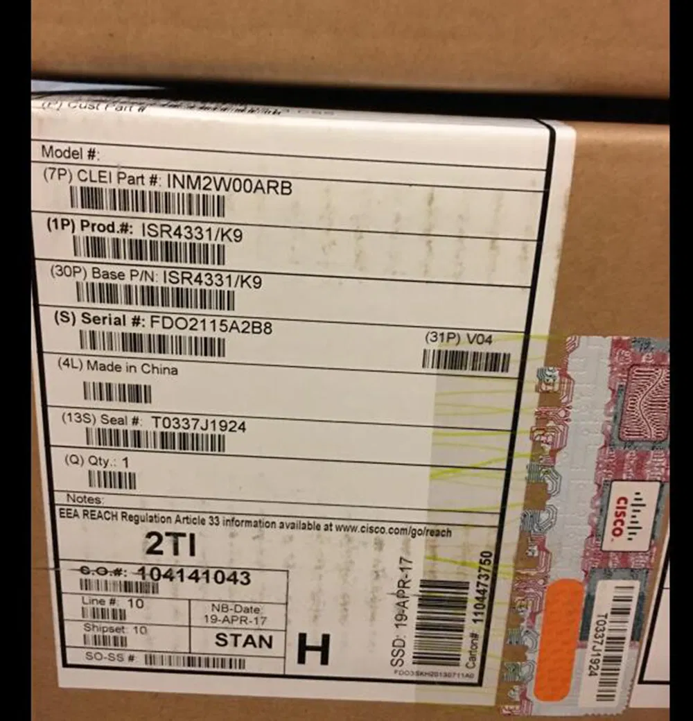 Cisco Asr1000-Esp40 Cisco Asr1000 Embedded Services Processor, 40g Netwoek Switch Router