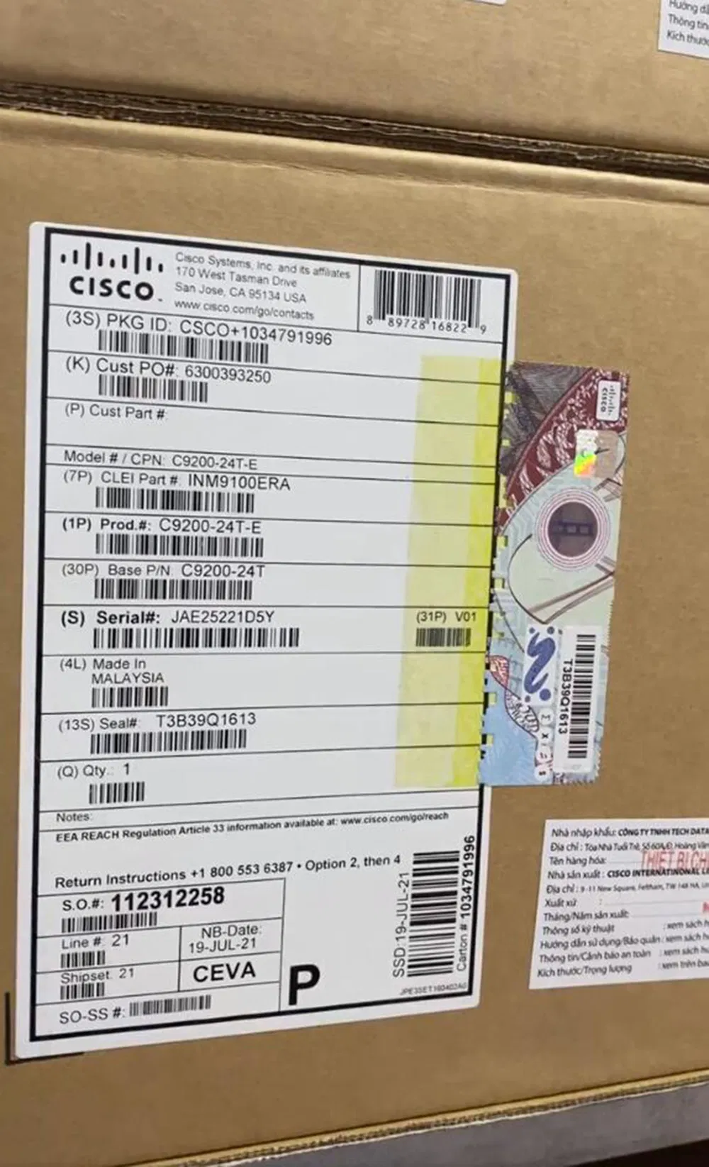 Cisco C9200-48p-a Catalyst 9200 48-Port Poe+, Network Advantage Switch