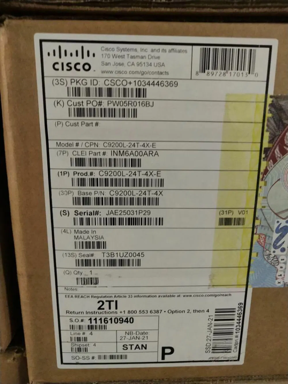 Cisco C9200-48p-a Catalyst 9200 48-Port Poe+, Network Advantage Switch