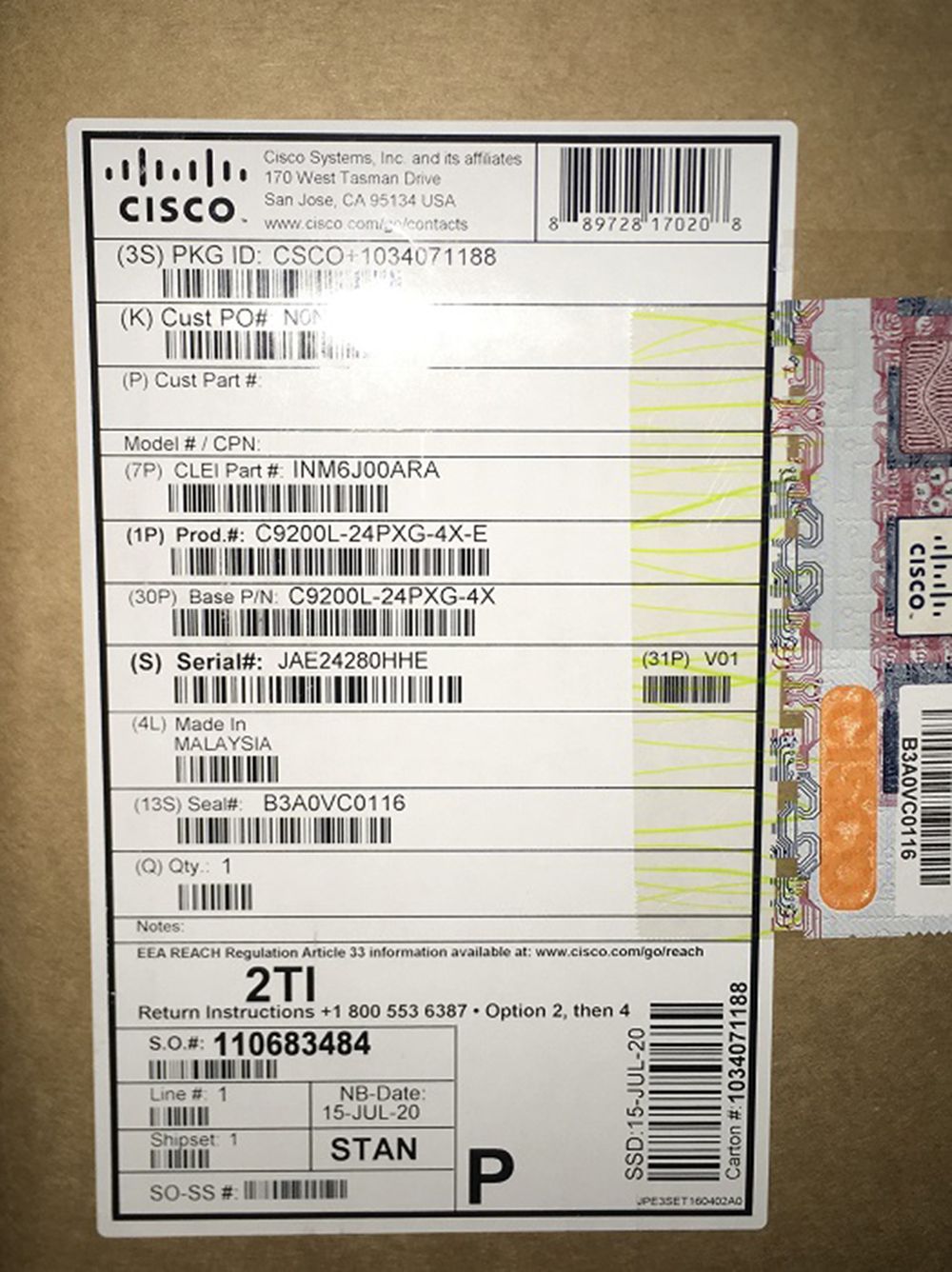 Cisco C9300-24p-a Catalyst 9300 24-Port Poe+, Network Advantage Switch