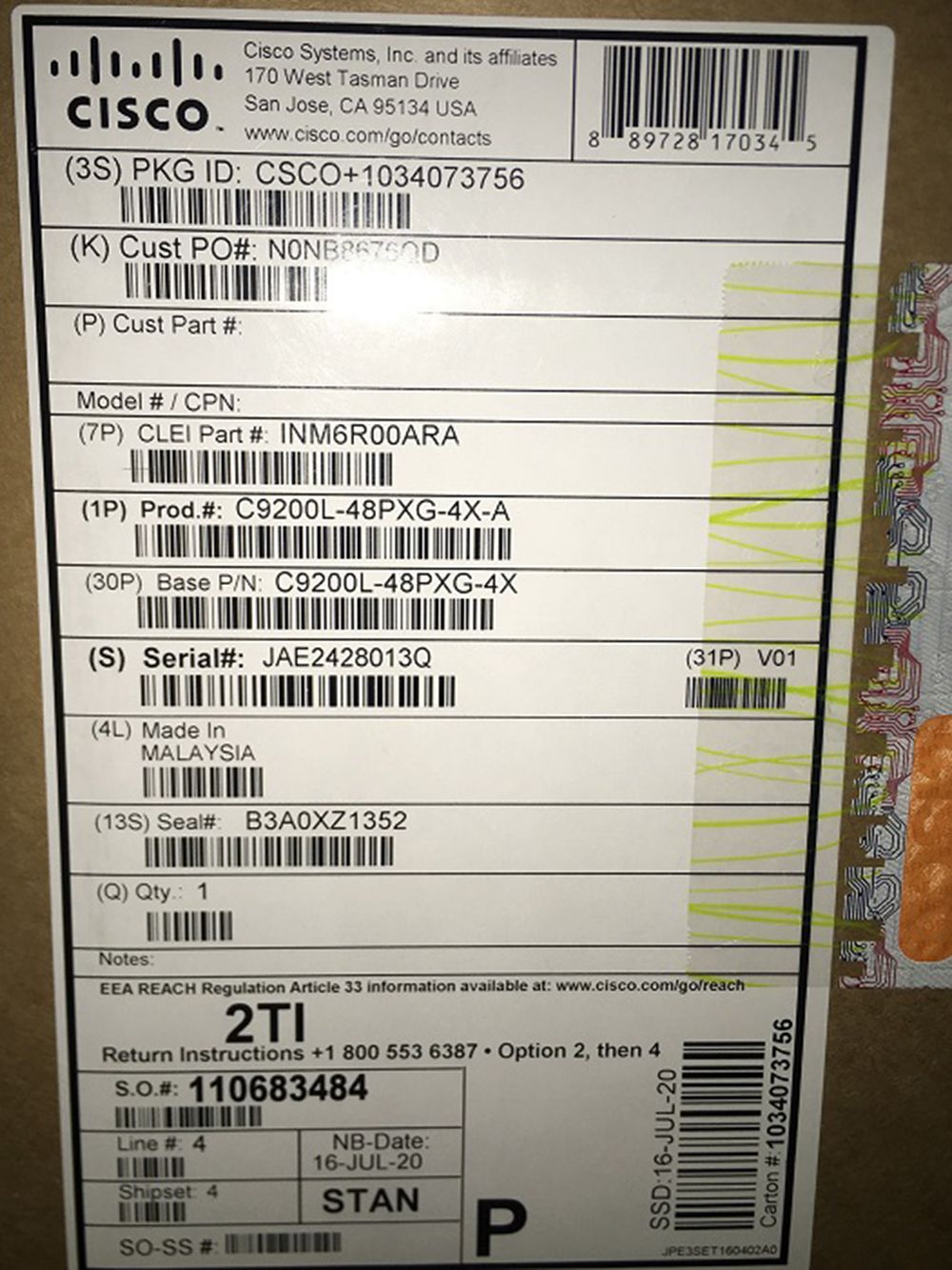 Cisco C9300-24p-a Catalyst 9300 24-Port Poe+, Network Advantage Switch