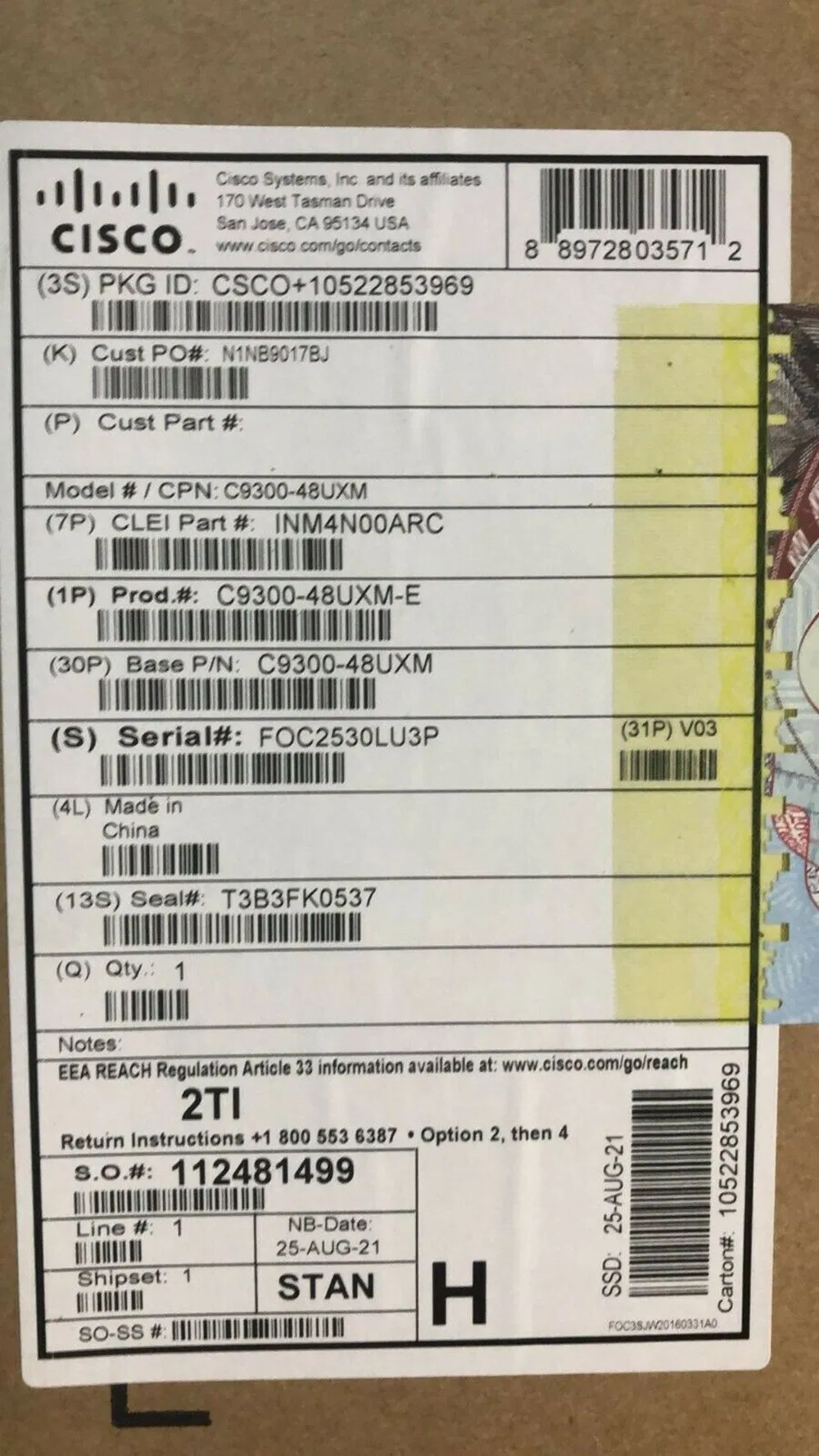 Cisco C9500 -24q-a Catalyst 9500 24-Port 40g Switch, Network Advantage Switch