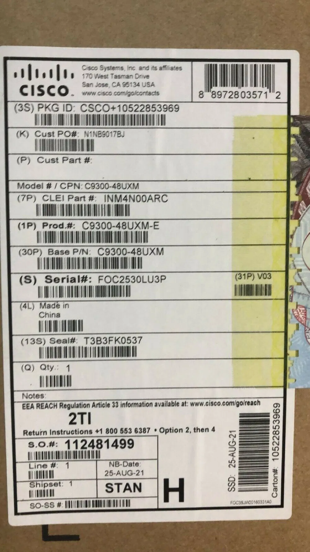 Cisco C9500-24q-a Catalyst 9500 24-Port 40g Switch, Network Advantage Switch