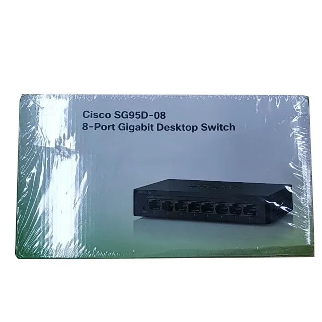 Cisco Network Switch SG95D-08 Small Unmanagement Network Switch 8 RJ-45 connectors for 10BASE-T/100BASE-TX/1000BASE-T ports