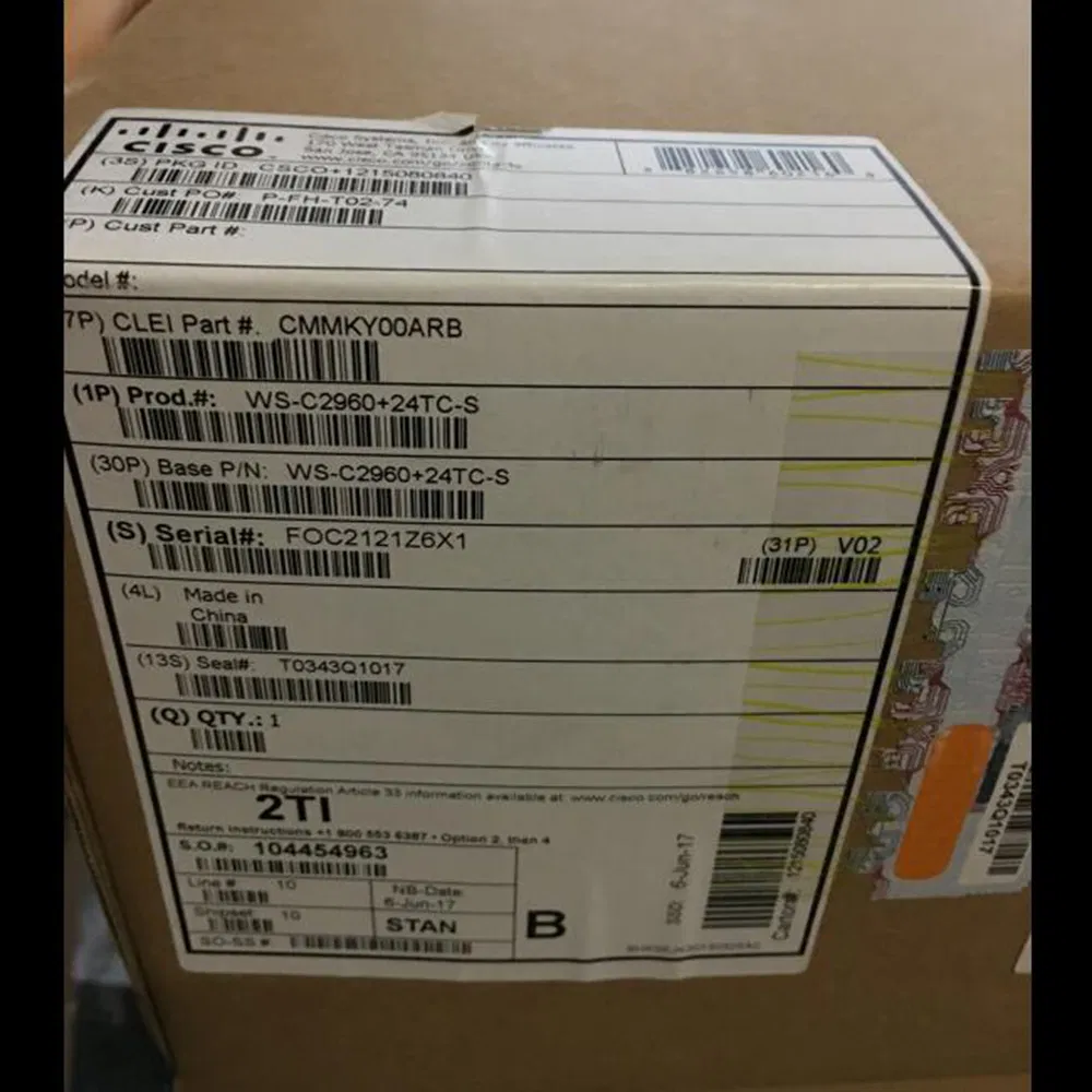 Cisco Ws-C2960X-48fps-L Catalyst 2960-X 48 Gige Poe 740W, 4 X 1g SFP, LAN Base Ethernet Switch