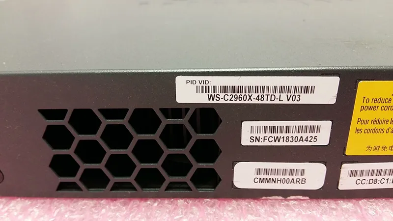 Cisco Ws-C2960X-48td-L Catalyst 2960-X 48 Gige, 2 X 10g SFP+, LAN Base Ethernet Switch