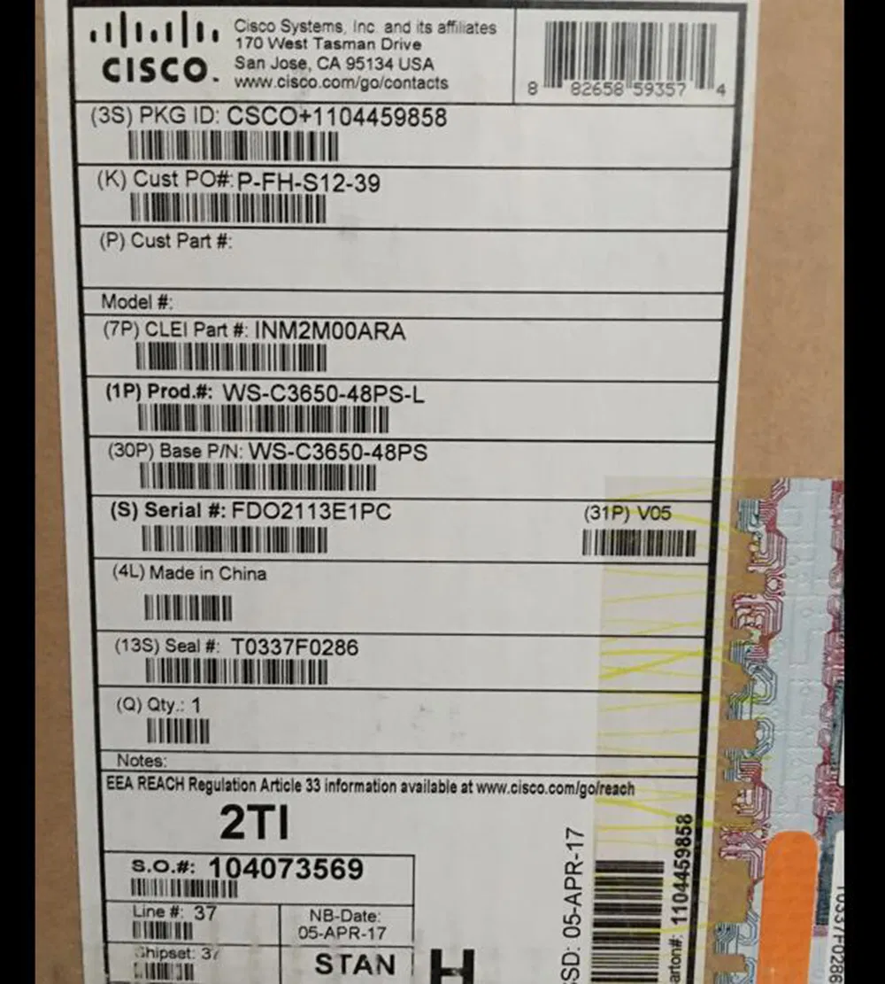 Cisco Ws-C2960xr-48ts-I Catalyst 2960-Xr 48 Gige, 4 X 1g SFP, IP Lite Ethernet Switch