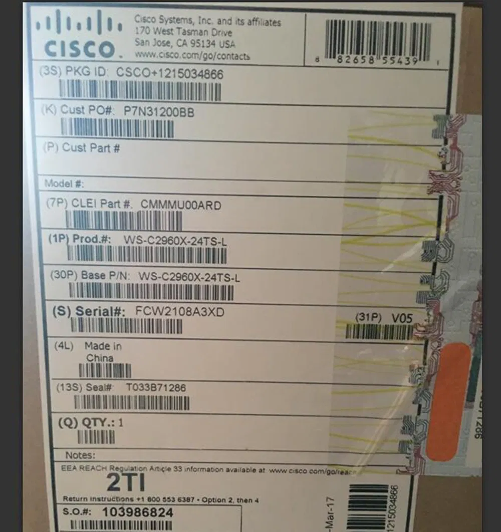 Cisco Ws-C2960xr-48ts-I Catalyst 2960-Xr 48 Gige, 4 X 1g SFP, IP Lite Ethernet Switch