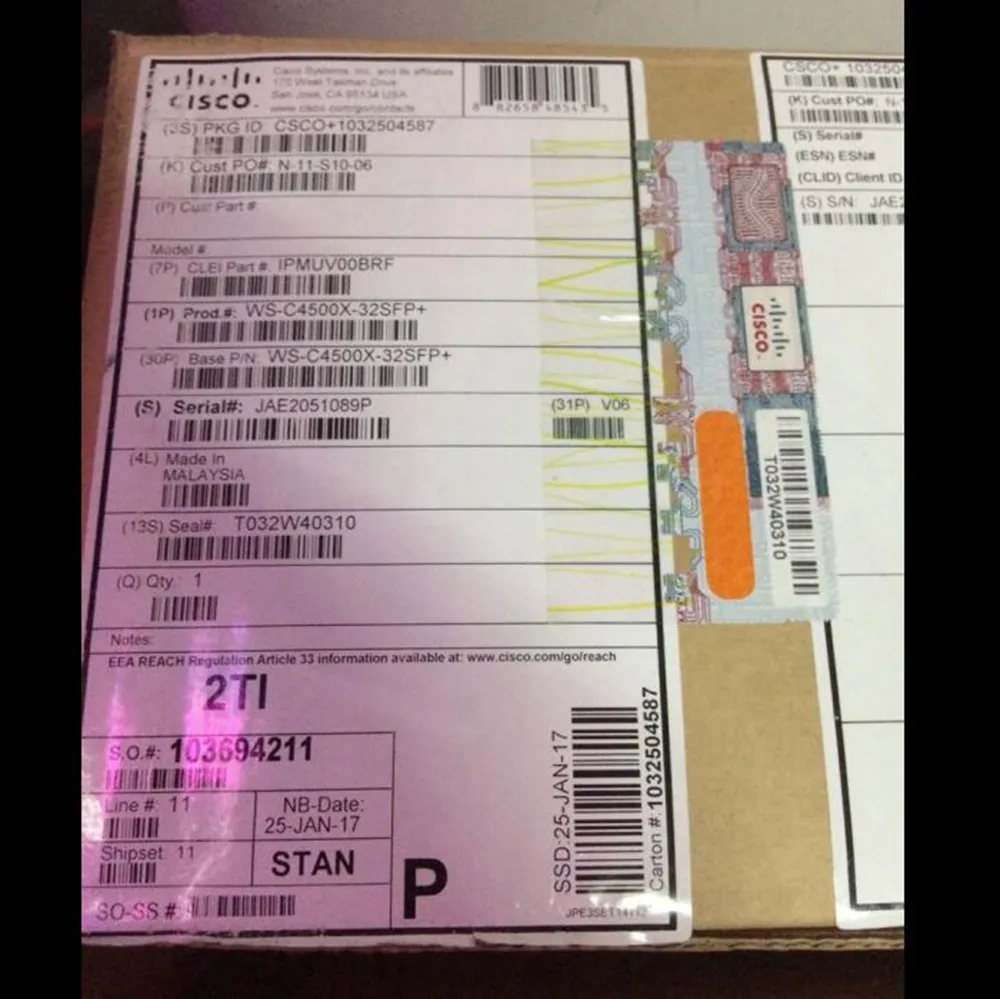 Cisco Ws -C4506-E Cat4500 E-Series 6-Slot Chassis, Fan, No P/S Ethernet Switch