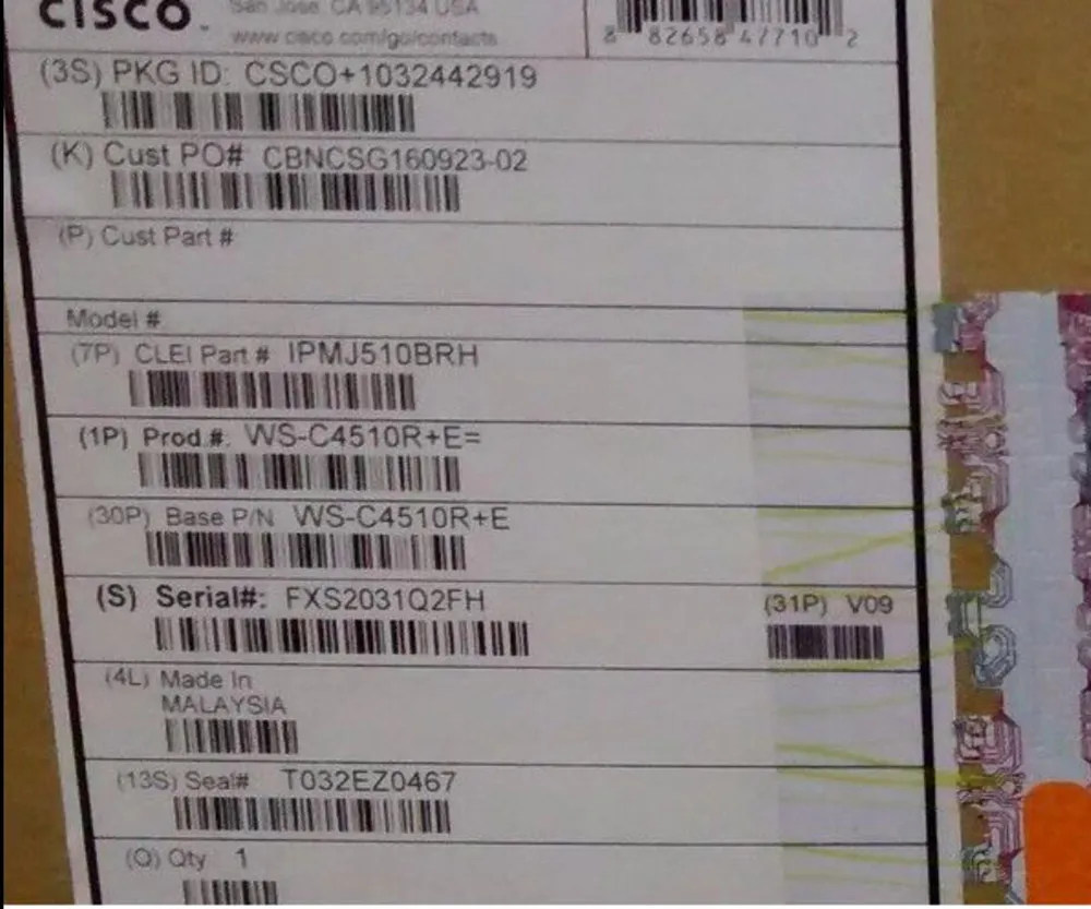 Cisco Ws-C4948 E Catalyst 4948e. Opt Sw. 48-Port 10/100/1000+ 4 SFP+. No P/S Ethernet Switch