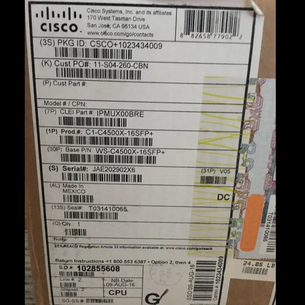 Cisco Ws-C4948 E Catalyst 4948e. Opt Sw. 48-Port 10/100/1000+ 4 SFP+. No P/S Ethernet Switch