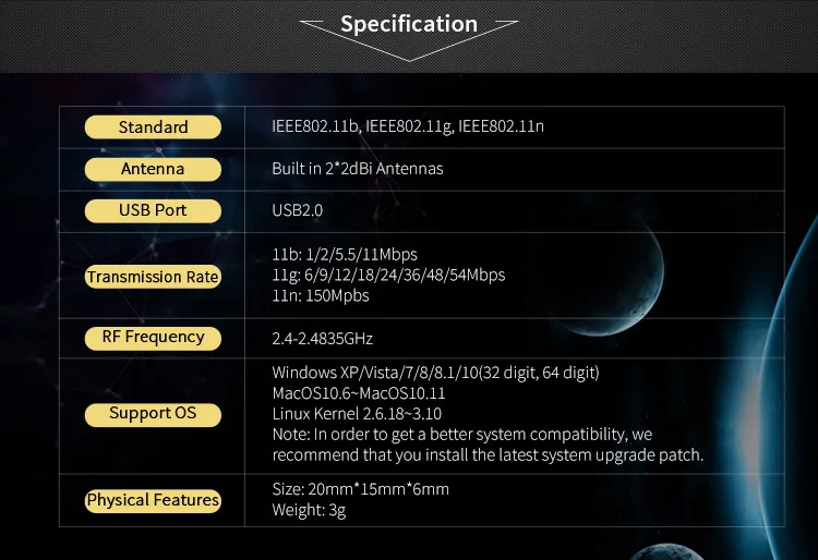 Comfast Wireless USB WiFi Adapter 150Mbps Driver Free PC Mini Network Card LAN Dongle Adapter Wi-Fi Receiver