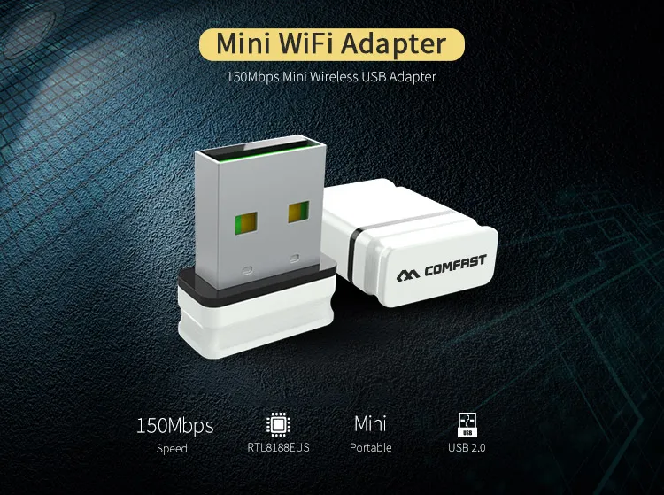 Comfast Wireless USB WiFi Adapter 150Mbps Driver Free PC Mini Network Card LAN Dongle Adapter Wi-Fi Receiver