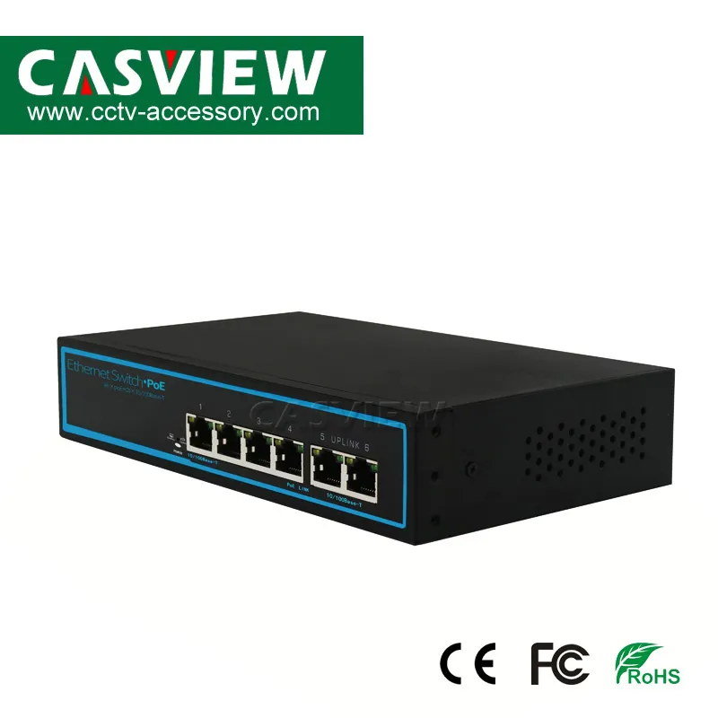 CPE-4204b 6 Ports 10/100Mbps Poe Switch; 4*100/100Mbps Poe Ports; 2*10/100Mbps Uplink Port;