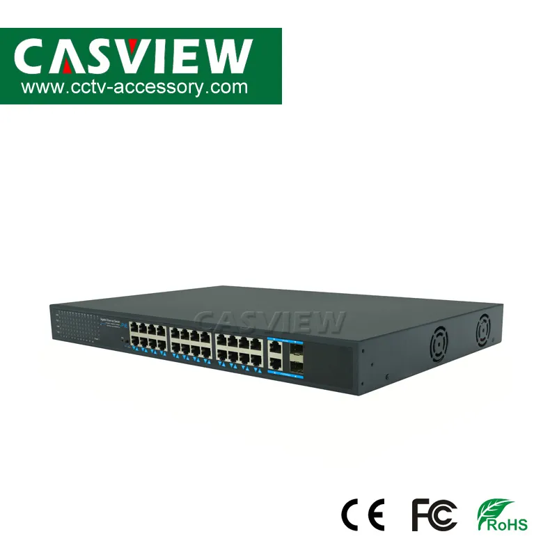 CPE-G4124be 28 Ports 10/100/1000Mbps Poe Switch; 24*10/100/1000Mbps Poe Ports; 2*10/100/1000Mbps Uplink Port; 2*10/100/1000Mbps SFP Port; Built in 52V 8.7A 450W