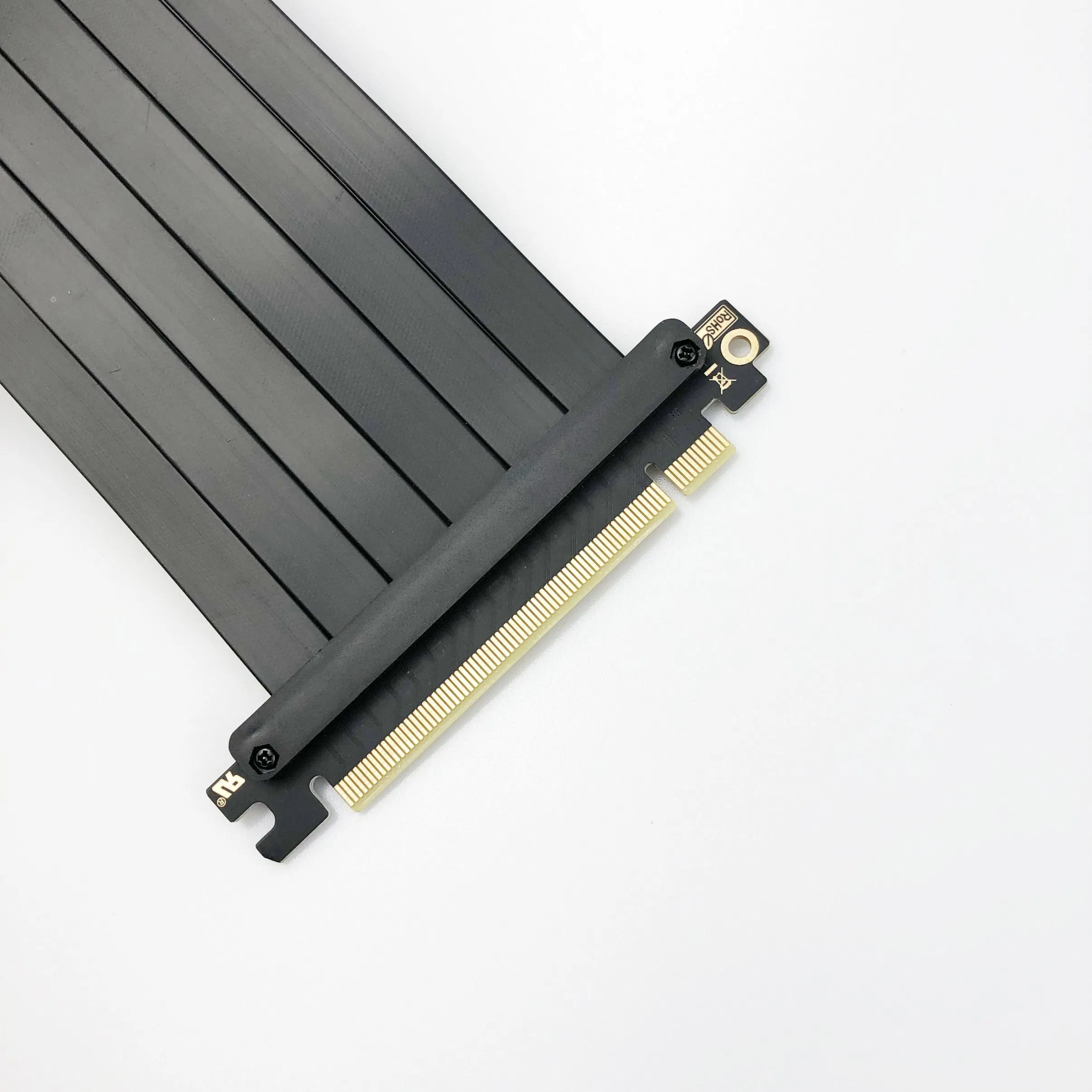 Factory Directly Supply PCI Express Pcie3.0 16X Flexible Cable Card Extension Port Adapter High Speed Riser Card (90 Degree, 30cm) CE FCC Rosh UL
