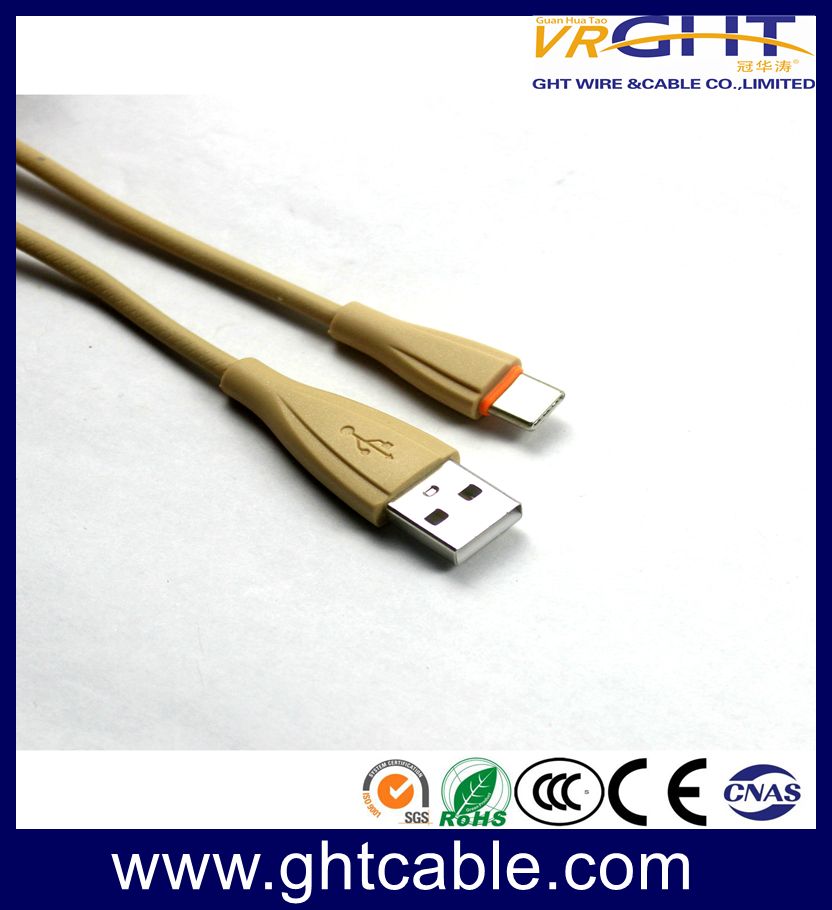 Fast Charge 2A One-Piece USB Cable PVC Jacket Type-C