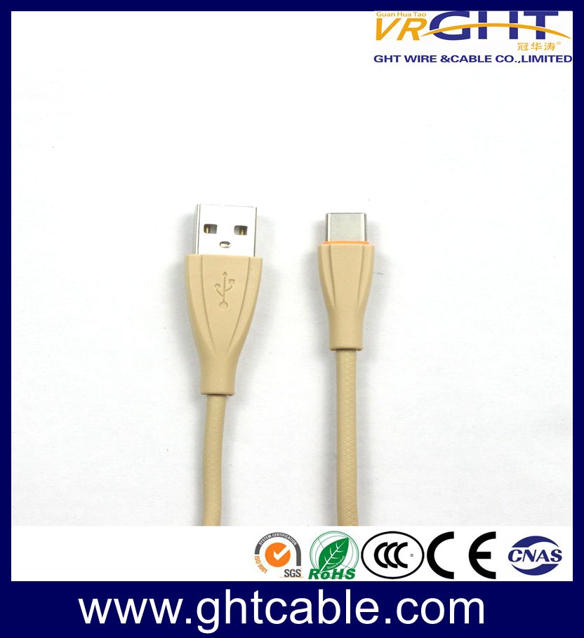 Fast Charge 2A One-Piece USB Cable PVC Jacket Type-C