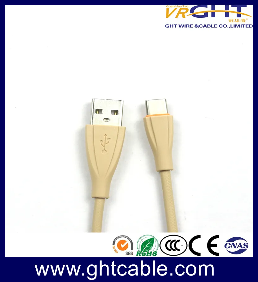 Fast Charge 2A One-Piece USB Cable PVC Jacket Type-C