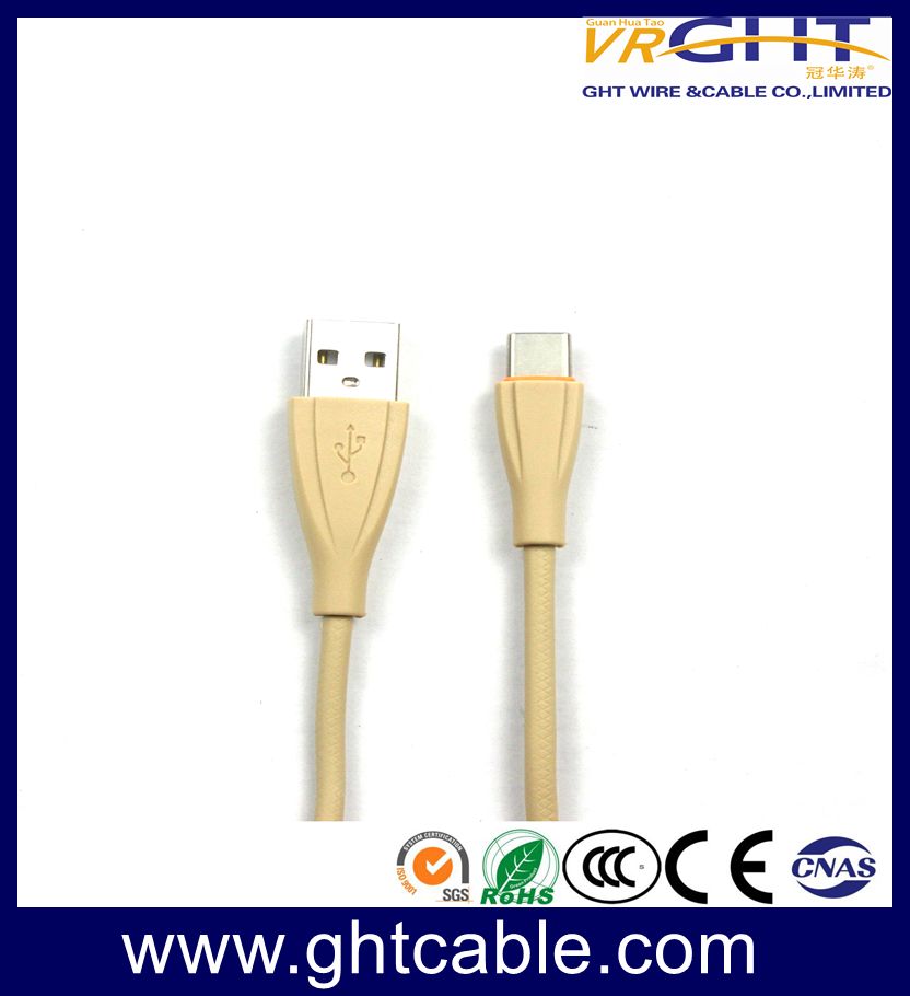 Fast Charge 2A One-Piece USB Cable PVC Jacket Type-C