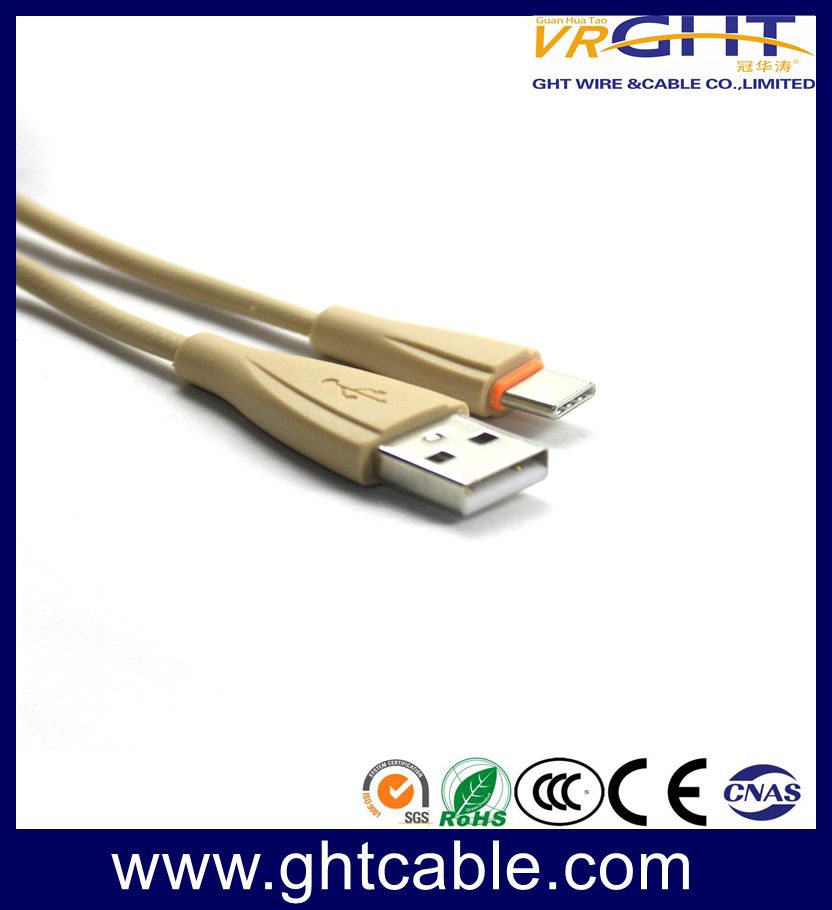 Fast Charge 2A One-Piece USB Cable PVC Jacket Type-C