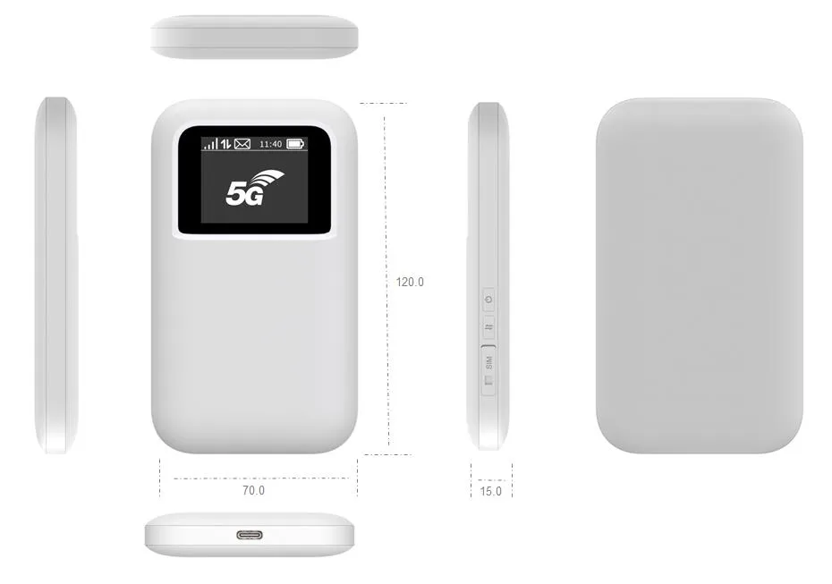 Hdr400 5g Mini Pocket Router, WiFi Hotspot