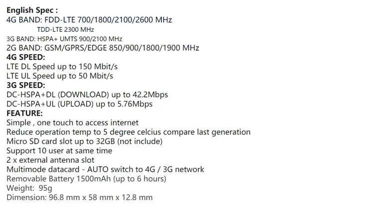Huawei E5573 4G Lte Cat4 Mobile Hotspot